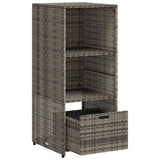 Garden Storage Cabinet Grey 50x55x115 cm Poly Rattan 365549