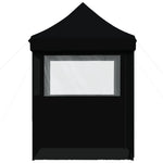 Foldable Party Tent Pop-Up with 4 Sidewalls Black 4005006