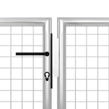 Garden Gate Steel 500x150 cm Silver 144355