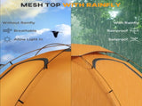 Aluminium Frame Camping Tent Dome Tent with Removable Rainfly, 2000mm Waterproof, for 1-2 Man, T3398P349045