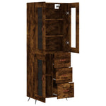 Highboard Smoked Oak 69.5x34x180 cm Engineered Wood 3198574
