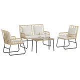 Garden Furniture Set 4 pcs Black and Anthracite Poly Rattan 3379041