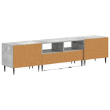 5 Piece LED TV Cabinet Concrete Grey Engineered Wood 3416518