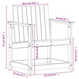 3 Piece Garden Lounge Set Solid Wood Pine 832630