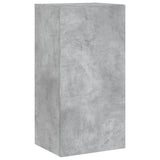 4 Piece TV Wall Units with LED Concrete Grey Engineered Wood 3216821