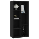 Book Cabinet Black 50x25x106 cm Engineered Wood 801108