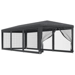 ZNTS Party Tent with 8 Mesh Sidewalls Anthracite 3x9 m HDPE 319244