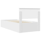 Bed Frame with Headboard White 90 x 200 cm Engineered Wood 3408711