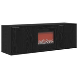 Electric Fireplace Black Oak 110 x 30 x 36.5 cm Engineered wood 8021024
