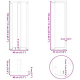 Bar Table Legs T-Shaped 2 pcs White 40x35x cm Steel 4013097