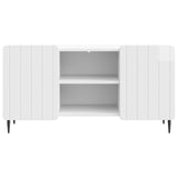 TV Cabinet High Gloss White 102 x 34.5 x 52 cm Engineered Wood 894469