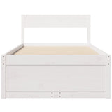 Bed Frame without Mattress White 100x200 cm Solid Wood Pine 846790