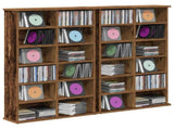 CD Cabinet 2 pcs Old Wood 60 x 17 x 92 cm Engineered Wood 8012743