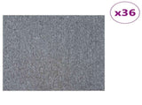 Carpet Tile Light Grey 50 x 50 cm 36 pcs PP and Bitumen 42032446