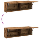Bathroom Wall Cabinet Old Wood 100x25x30 cm Engineered Wood 860101