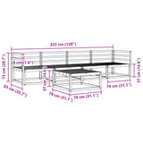 Outdoor Sofa Set 5 pcs Natural Solid Acacia Wood 3367142