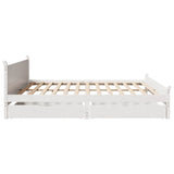 Bed Frame without Mattress White 180x200 cm Super King Solid Wood Pine 3309762