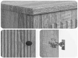 2 Piece Bathroom Cabinet Set EDE Grey Sonoma Engineered Wood 3417582