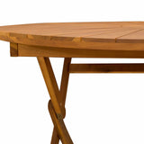 Folding Garden Table Natural 110 x 75 cm Solid Acacia Wood 42024981