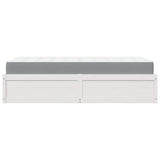 Bed with Mattress White 90x200 cm Solid Wood Pine 3281944