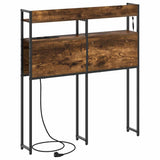 Headboard with Shelf Smoked oak 100 cm Engineered wood 859682