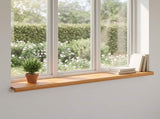 Window Sills 2 pcs Light Brown 110 x 25 x 2 cm Solid Beech Wood 42048187