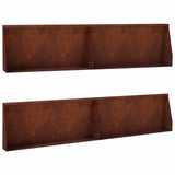 Retaining Wall 4 pcs 100 x 12 x 30 cm Weathering Steel Rusty 3449036