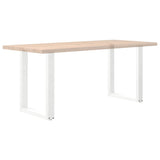 Dining Table Legs U-Shaped 2 pcs White 70x cm Steel 4013185
