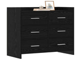Sideboard Black Oak 75 x 33 x 80 cm Engineered Wood 8011100