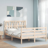Bed Frame without Mattress 140x190 cm Solid Wood 3194356
