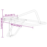 Foldable Saddle Rack Wall Mounted Black Iron 172437