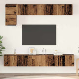 TV Cabinet Set Wall-mounted 5 pcs Old Wood Engineered Wood 3393195