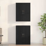 Wall Mounted Cabinet 2 pcs Black oak 69.5 x 34 x 90 cm 3333101