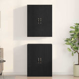 Wall Mounted Cabinet 2 pcs Black oak 69.5 x 34 x 90 cm 3333101