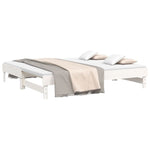 ZNTS Pull-out Day Bed without Mattress White 2x cm 823395