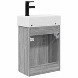 Bathroom Vanity Unit with Tap Grey Sonoma 45.5 x 22.5 x 84 cm 889438