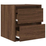 ZNTS Wall-mounted Bedside Cabinets 2 pcs Brown Oak 38x34x40 cm 861260