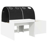 Bed with Tunnel 3 pcs Artisian Oak and Black Engineered Wood 3423694