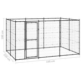 Outdoor Dog Kennel Steel 7.26 m 3082298