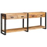 Console Tables 2 pcs Brown 200 x 33 x 75 cm Solid Mango Wood 3324226