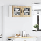 Wall Glass Cabinet PORTO 2 pcs Sonoma Oak 40 x 31 x 40 cm 885190