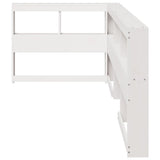 Bookcase Headboard L-Shaped White 75 cm Solid Wood Pine 859293