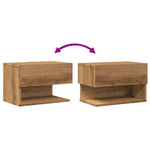 ZNTS Wall-mounted Bedside Cabinets 2 pcs Artisian Oak 856823