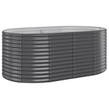 Garden Raised Bed Galvanised Steel 175x100x68 cm Anthracite 319061