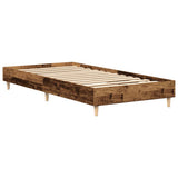 Bed Frame No Mattress Old Wood 75x190 cm Small Single Engineered Wood 861100