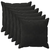 Cushion Cover 6 pcs HOUTEN Black 80 x 80 cm Velvet 921590