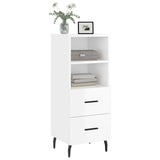 Sideboard High Gloss White 34.5x34x90 cm Engineered Wood 828686