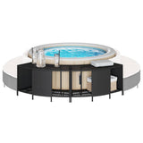 Storage Shelves for Hot Tub 2 pcs Black Poly Rattan 365620