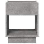 ZNTS Coffee Table with Infinity LED Concrete Grey 40x40x50 cm 847647