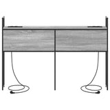 Storage Headboard with Charging Station Grey sonoma 160 cm 859818